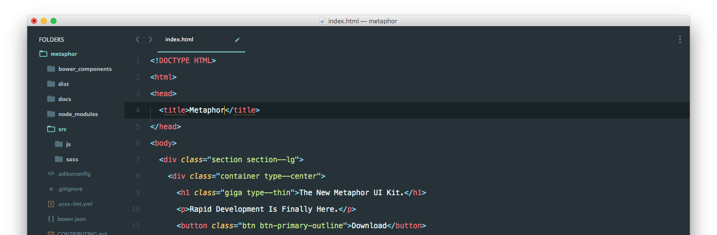 Metaphor Text Editor